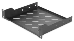 Digitus 1U čierna / Pevná polica do racku / hĺbka 254 mm / nosnosť 25 kg (DN-10-TRAY-2-B)