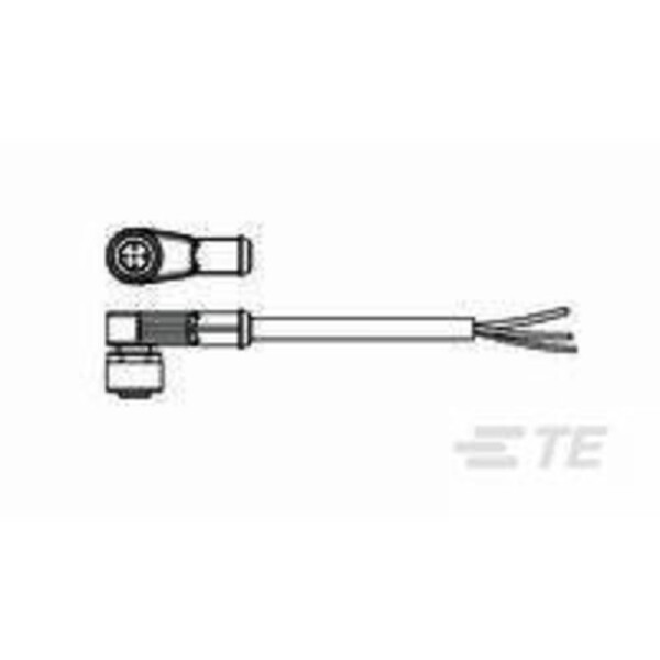 TE Connectivity TE AMP Industrial Communication Cable Assemblies 1-2273104-1, 1 ks; 1-2273104-1