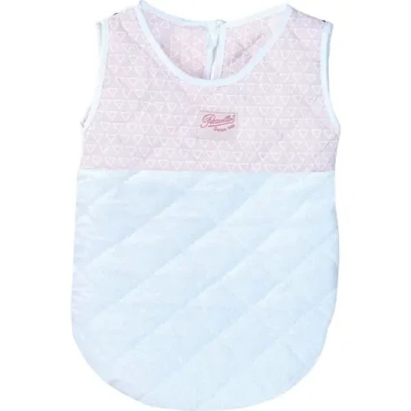 Petitcollin Spací vak ružovo-biely pre bábiky 36-40 cm