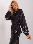 Dámska blúzka LK BZ 509423.22 Čierny vzor - FPrice L/XL černá vzor
