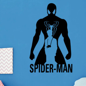 Veselá Stena Samolepka Spiderman silueta Farba: černá, Veľkosť: 100 x 61 cm