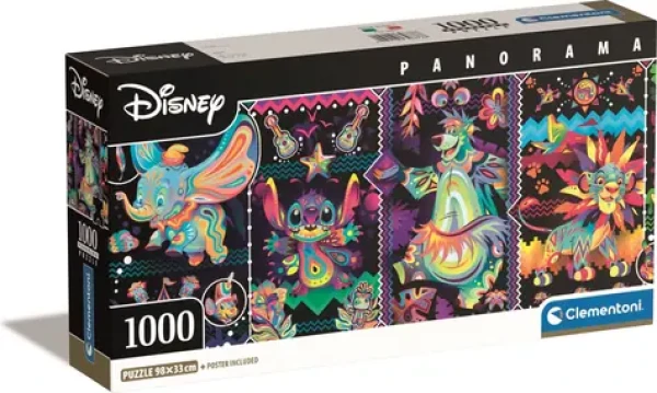 Clementoni Panoramatické PUZZLE Disney: Radosť