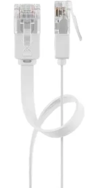 Goobay 93365 CAT5e patch kábel 20 m biela / Sieťový kábel / U/UTP / plochý / pozlátené konektory (93365)