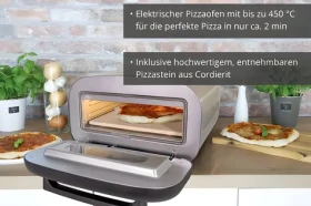 Unold 68806 Alfredo nerez / čierna / Elektrická pec na pizzu / 1700 W / teplota 80-450 ° C / pre pizze do 30 cm (68806)