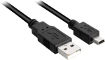 Sharkoon USB-A - mini USB-B čierna / Prepojovací kábel / USB 2.0 / 0,5 m (4044951015559)