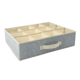 MSV priedušný zásuvkový box s 12 priehradkami sivý / polypropylén / 45 x 36 x 12 cm (3700703911425)