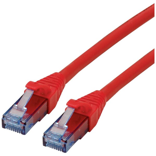 Roline 21.15.2718 RJ45 sieťové káble, prepojovacie káble CAT 6A U/UTP 15.00 m červená (jasná) netienený, bez halogénov, samozhášavý 1 ks; 21.15.2718