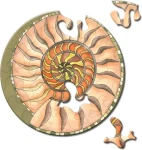 CURIOSI Okrúhle puzzle Picoli: Slimák
