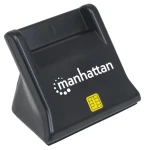 Manhattan čítačka SMART kariet a SIM so stojanom / Čítačka kariet / USB 2.0 / čierna (102025)