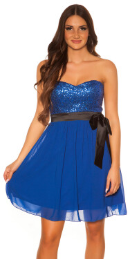 Sexy bandeaudress with sequins and loop navy 8