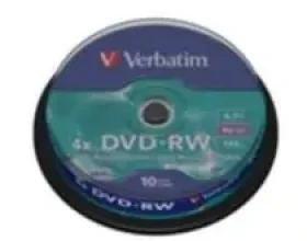 Verbatim 10ks DVD-RW 4.7GB 4x / Spindl (43552)
