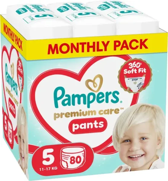 Pampers Premium Care Pants 11-17 kg (80 ks) / Plienkové nohavičky / Veľkosť 5 (11-17 kg)