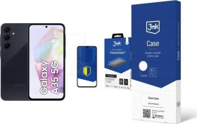 Samsung Galaxy A35 5G 8/256GB Czarny (8806095457840) + FlexibleGlass + Etui Clear Case