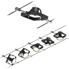 Paulmann Wire Systems 94434 kompletný systém lankových svietidiel GU5.3 čierna (matná), chróm; 94434