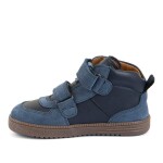 Chlapčenské celoročné kožené členkové barefoot topánky LOOP HIGH-TOPS DARK BLUE Froddo G2110157 - 23