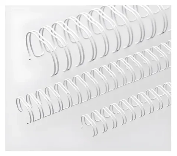 EuroSupplies Kovové chrbty 8mm biela / pre 36-50 listov - 80 g papiera / 100 ks