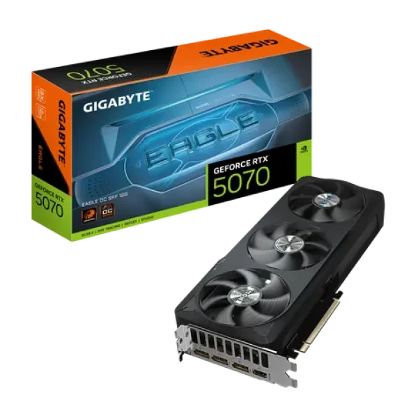 GIGABYTE GeForce RTX 5070 EAGLE OC SFF 12GB / 2165MHz / 12GB GDDR7 / 192-bit / 1x HDMI + 3x DP / 750W (16) (GV-N5070EAGLE OC-12GD)