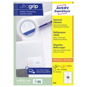 Avery-Zweckform 4781 97 x 42.3 mm papier biela 360 ks trvalé univerzálne etikety atrament, laser, kópie; 4781