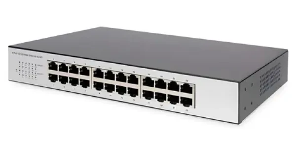 Digitus / Switch / 24 portov / 10/100 Mbit/s / Unmanaged / Do racku (DN-60021-2)