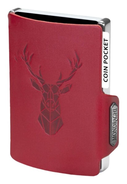 Kožená mini peňaženka Mondraghi Silhouette Modern Deer Red