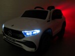 Mamido Elektrické autíčko Mercedes EQA biele s diaľkovým ovládaním, koženým sedadlom a EVA kolesami, s funkciou hojdania