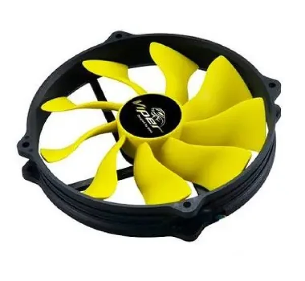 AKASA AK-FN073 Viper R / ventilátor 14cm / Hydro-dynamické ložisko / reg. PWM / žltý (AK-FN073)