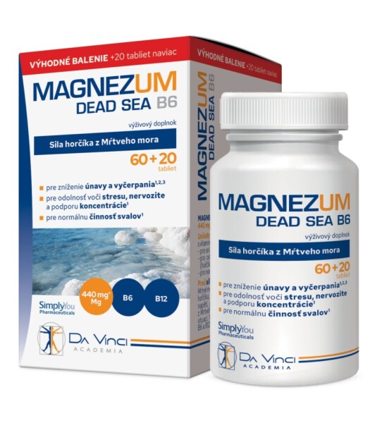 MAGNEZUM Dead sea da vinci 60 + 20 zadarmo 80 tabliet