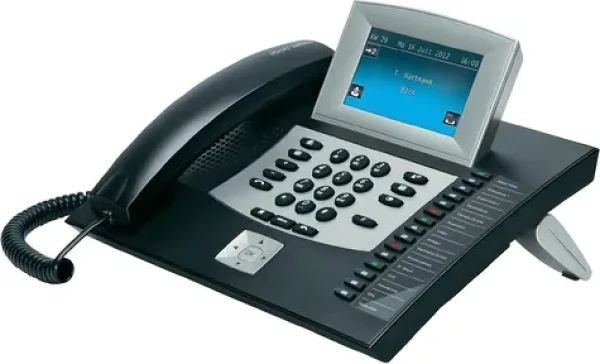 Auerswald Comfortel 2600 ISDN čierna / Telefón / TFT dotykový displej / záznamník / handsfree / 1600 kontaktov (90116)