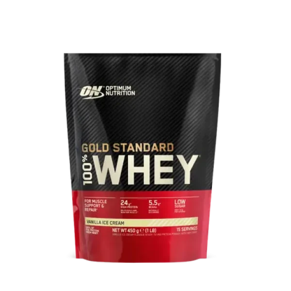 100% Whey Gold Standard - Optimum Nutrition (vanilková zmrzlina, 450 g) (4248-1-450g-vanilkova-zmrzlina)