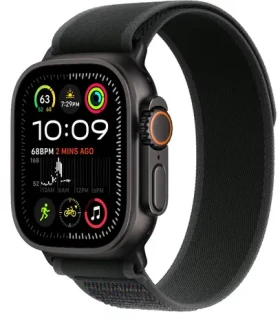 Apple Watch Ultra 2 (2024) GPS+Cellular 49mm Čierne titánové telo - Čierny trailový ťah (M/L) / 145-220 mm (MX4V3QC/A)