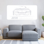 Veselá Stena Samolepka Rýchle auto Farba: oranžová, Veľkosť: 80 x 40 cm