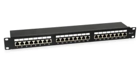 Equip Patchpanel 24x RJ-45 čierna / Patch panel / Cat6 FTP / 1U / 19" / 250 MHz (326425)