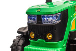 Mamido Mamido Detský elektrický traktor s vlečkou 12V 7Ah EVA kolesá ECO koža zelený