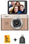 Kodak PixPro C1 hnedá, sada s kartou 16GB a čítačkou / Fotoaparát / 13 MPx / CMOS / Full HD (C1BN3)