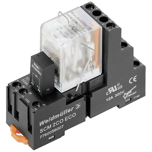 Weidmüller DRMKIT 24VDC 4CO LD reléový modul, 24 V/DC, 5 A, 4 prepínacie, 10 ks; 1542410000