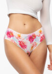 Julimex Peony Cheekie Brasil nohavičky S-XL bílé květy S
