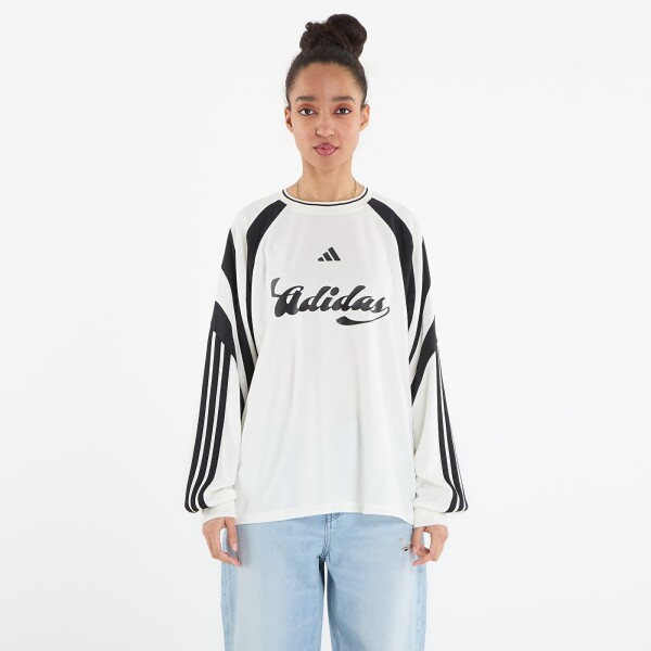 Tričko adidas House Of Tiro Long Sleeve Jersey Off White/ Black M