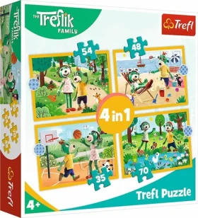 Trefl - Puzzle - Treflíci na dovolenke 4v1