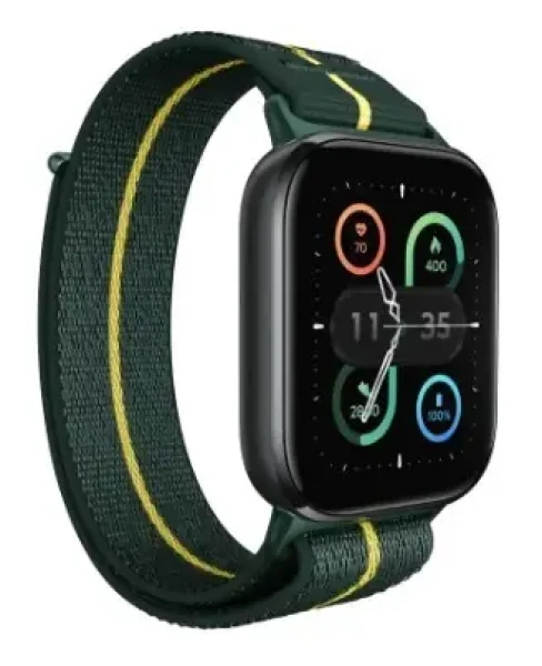 Motorola Moto Watch Fit Trekking čierna, zelený remienok / Chytré hodinky / OLED 1,9 "/ IP68 / Bluetooth 5.3 (PG38C07182)