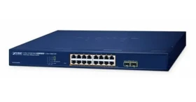 Planet GS-2210-16P2S / Switch / PoE+ / 16x 1Gb RJ-45 / 2x SFP / 240W / L2 (GS-2210-16P2S)