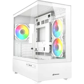 Sharkoon MK6 RGB biela / ATX / 2x USB 3.2 / 1x USB-C / 3x 120mm / bez zdroja / priehľadná bočnica (4044951041800)