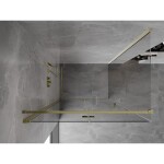 MEXEN/S - Mist-F sprchovací kút skladacie dvere ľavá 95 x 80, transparent, zlato 8A6T-095-080-50-00-L