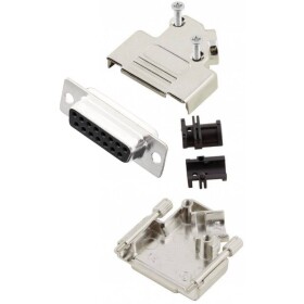 MH Connectors MHD45ZK15-DB15S-K sada D-SUB zásuvková lišta 45 ° Pólov: 15 spájkovaný 1 ks; MHD45ZK15-DB15S-K