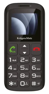 KrugerMatz Simple 923 čierna / Telefón pre seniorov / 4G / 1.77" / Dual SIM / 1000 mAh (KM0923-4G)