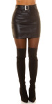 Sexy Highwaist faux leather Miniskirt with belt black M