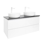 Kúpeľňová skrinka s umývadlom SAT B-Way 119x50x45 cm biela lesk BWAY2120WTK2BB BWAY2120WTK2BB