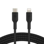 Belkin BOOST CHARGE kábel opletený USB-C na Lightning čierna / 1m (CAA004bt1MBK)