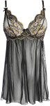 Dámska sexy nočná košeľa V-10399 Black - Axami S černá