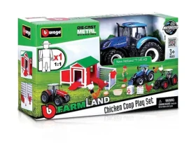 Bburago FARMLAND Set Kurník s traktorom