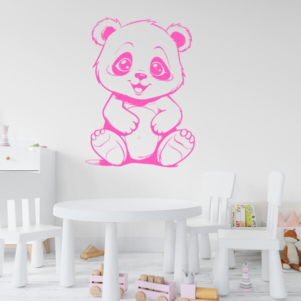Veselá Stena Samolepka Roztomilý medvedík Farba: růžová, Veľkosť: 100 x 73 cm